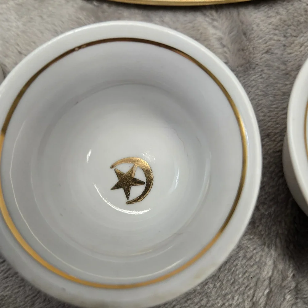 Vintage Zlatar Sarajevo Brass Coffee Set‎ Etched Tray Dzezva Sugar Bowl 5 Cups